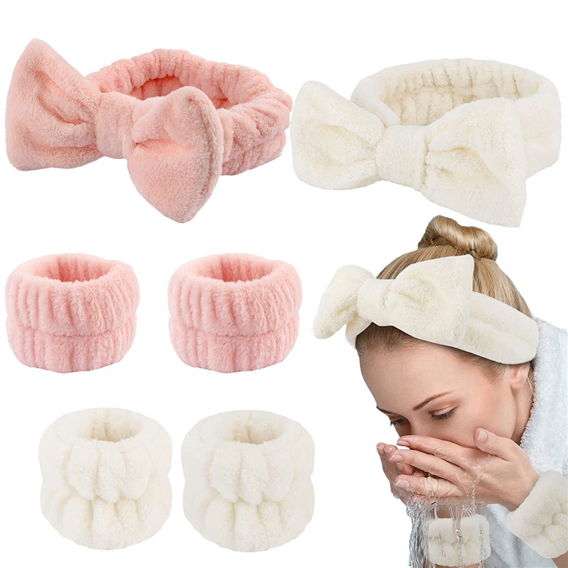 Winter Headband Fleece - Wash Face Headbands For Women Coral