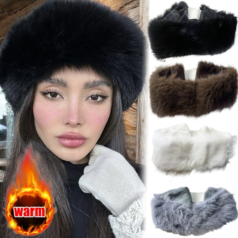 Wide Band Fur Headband Winter  - Fleece Ear Warmer Band incelemesi ve fiyatı