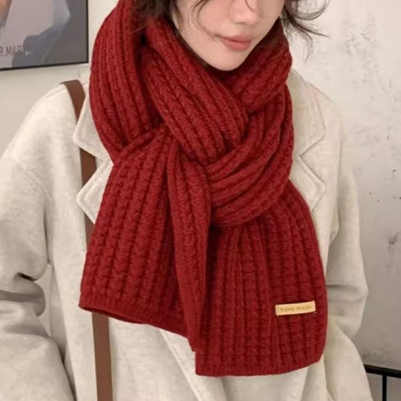 Thick Cable Knit Warm Cashmere - Wool Scarf Men incelemesi ve fiyatı