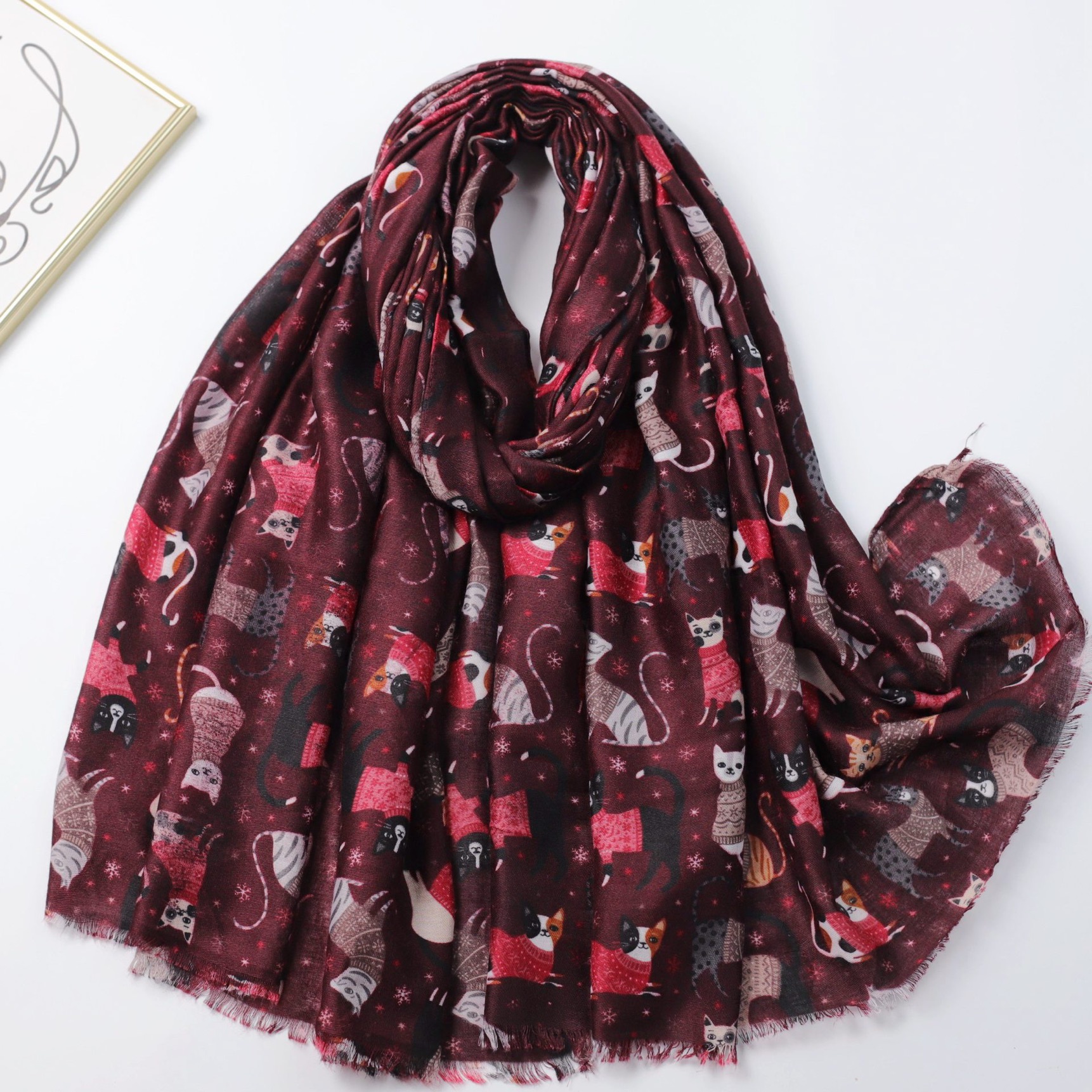 Women's Lovely Cartoon Playful - Shawl Wrap Winter incelemesi ve fiyatı