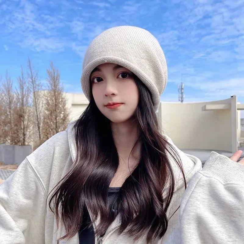 Knitted Bonnet Hoods Female Wi - Knit Beanie Hat Warm incelemesi ve fiyatı