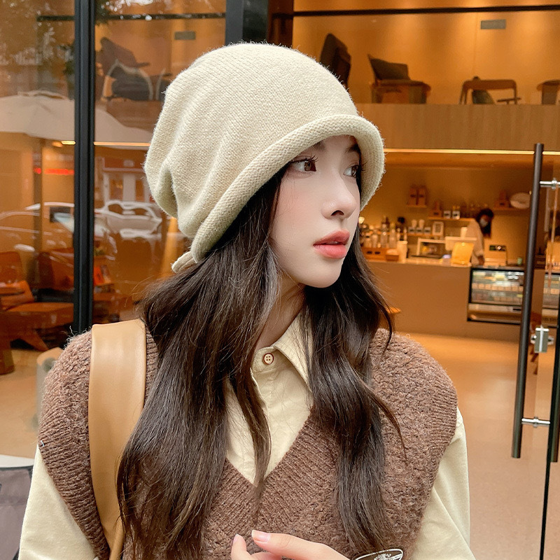 Knitted Bonnet Hoods Female Wi - Knit Beanie Hat Warm incelemesi ve fiyatı