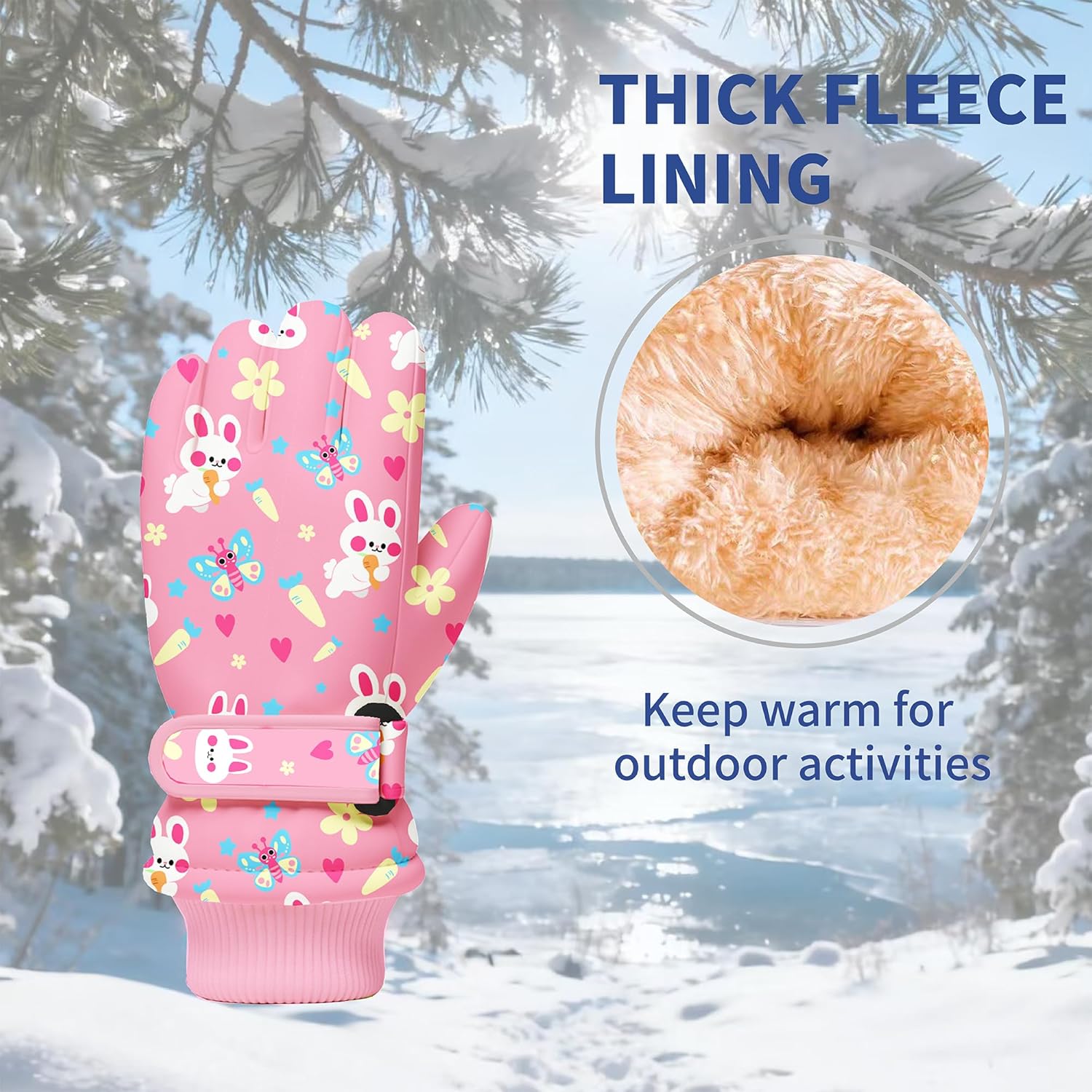 Kids Winter Snow Gloves, Water - Snow Glove Insulated incelemesi ve fiyatı