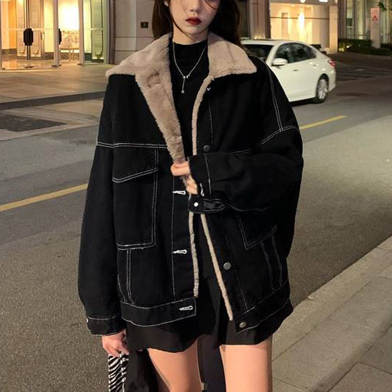 Women Denim Coat Thick Lapel S - Down Jacket Packable incelemesi ve fiyatı