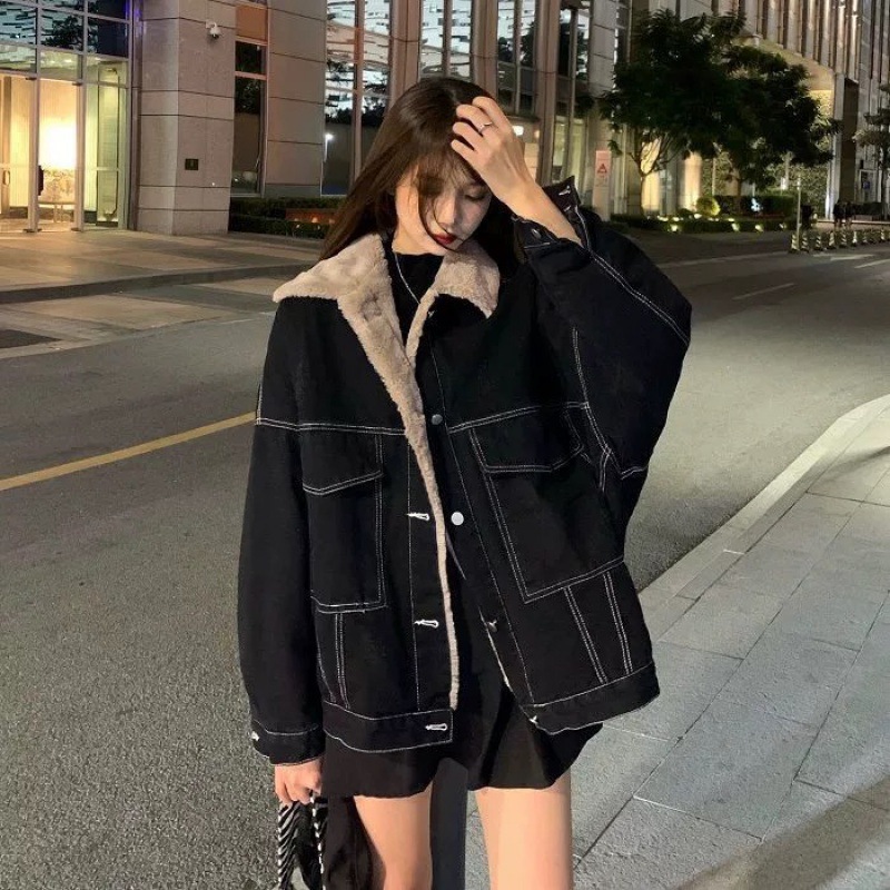 Women Denim Coat Thick Lapel S - Down Jacket Packable incelemesi ve fiyatı