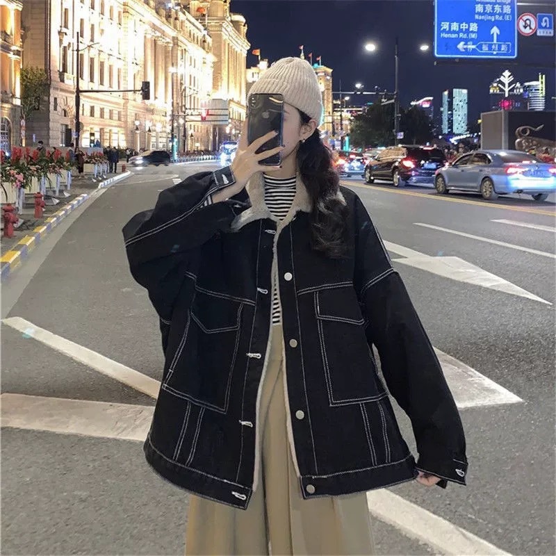 Women Denim Coat Thick Lapel S - Down Jacket Packable incelemesi ve fiyatı