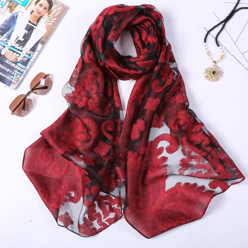Hot Selling 180*70 Organza Sil - Shawl Wrap Winter incelemesi ve fiyatı