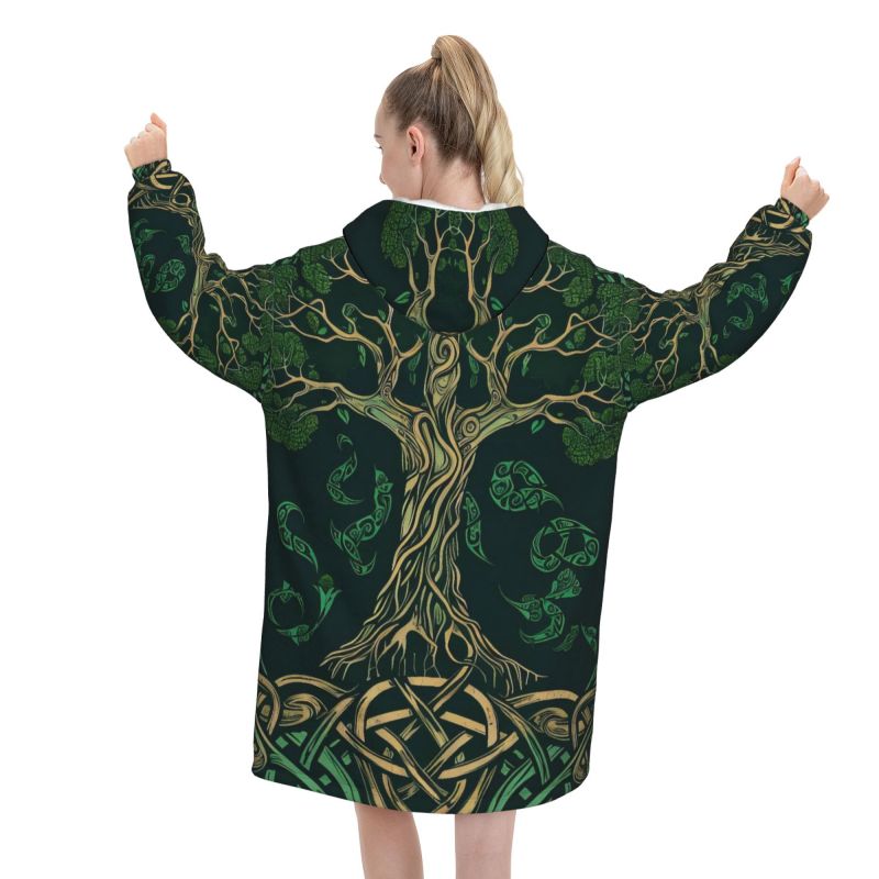 Tree of Life Celtic Pattern Bl - Sherpa Hoodie Fleece incelemesi ve fiyatı