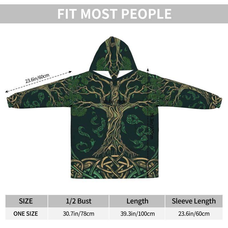 Tree of Life Celtic Pattern Bl - Sherpa Hoodie Fleece incelemesi ve fiyatı