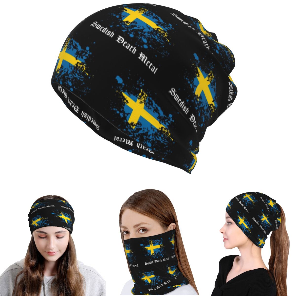 Swedish Death Metal Band Black - Knit Beanie Hat Warm incelemesi ve fiyatı