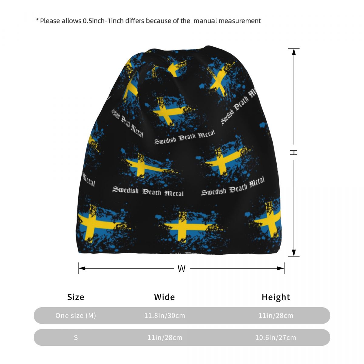 Swedish Death Metal Band Black - Knit Beanie Hat Warm incelemesi ve fiyatı