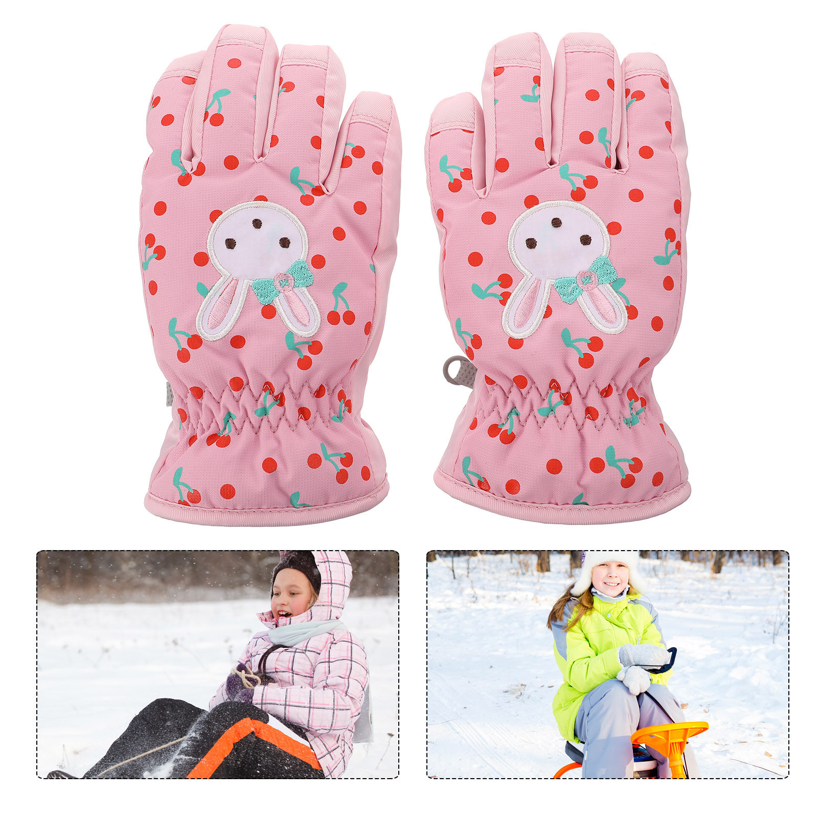 1Pair Children Ski Gloves Wate - Snow Glove Insulated incelemesi ve fiyatı