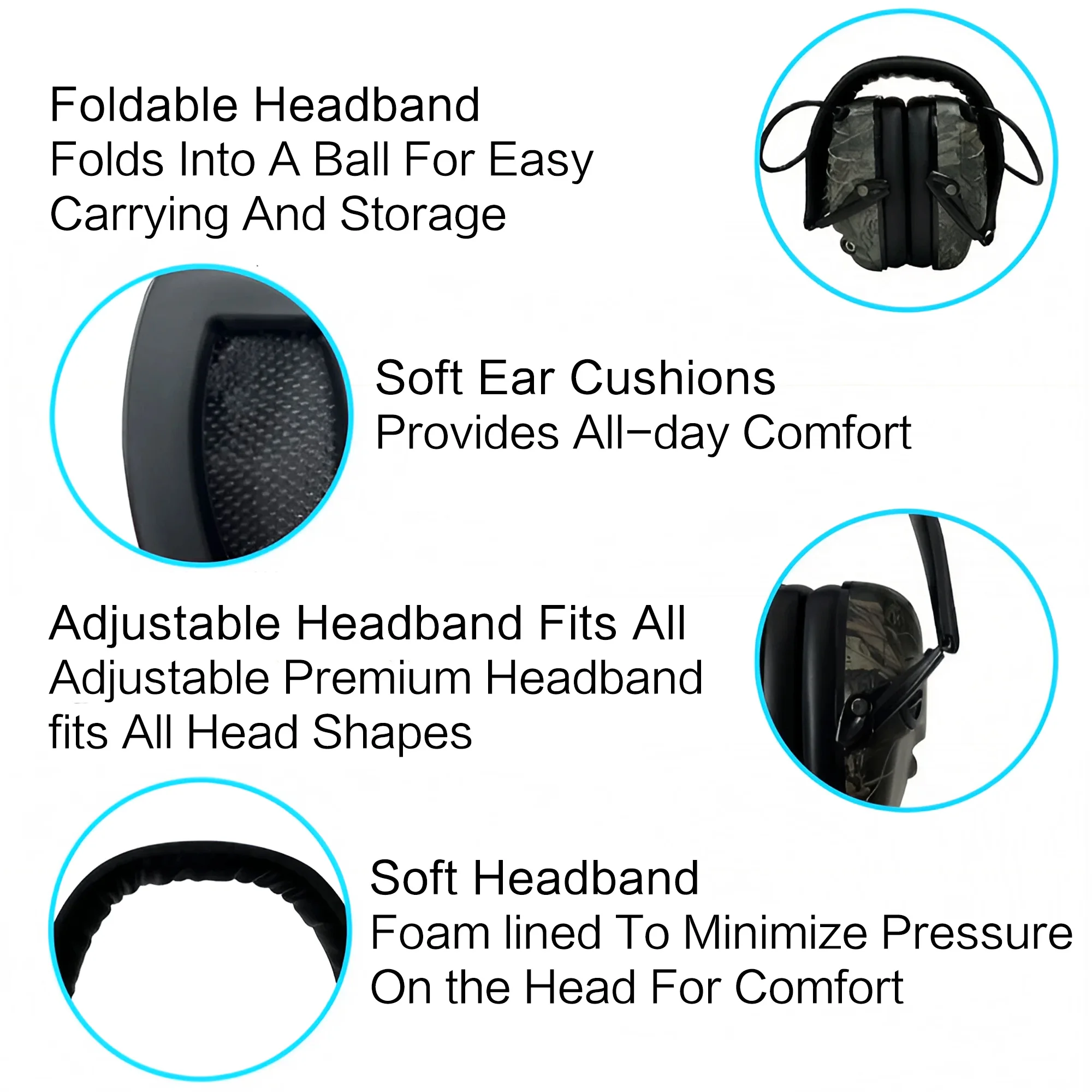 Outdoor Tactical Electronic Sh - Earmuffs Foldable incelemesi ve fiyatı