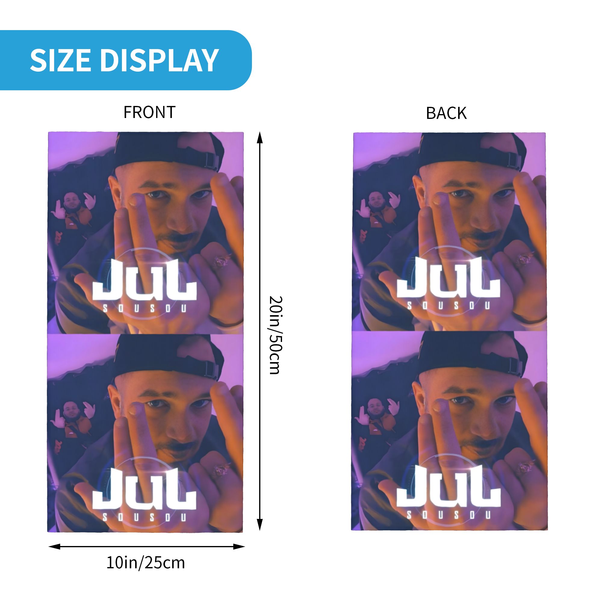 Custom JuL Rap Music Bandana W - Neck Gaiter Fleece incelemesi ve fiyatı
