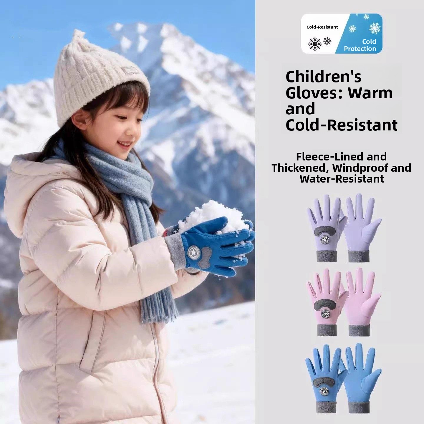 Children's Ski Gloves Winter W - Snow Glove Insulated incelemesi ve fiyatı
