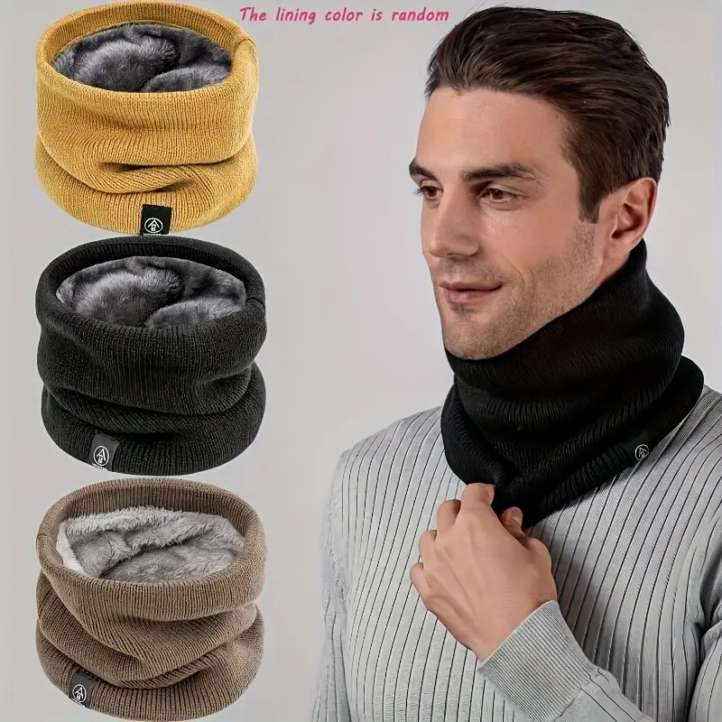 Warm Knitted Scarf Thickened P - Neck Gaiter Fleece incelemesi ve fiyatı