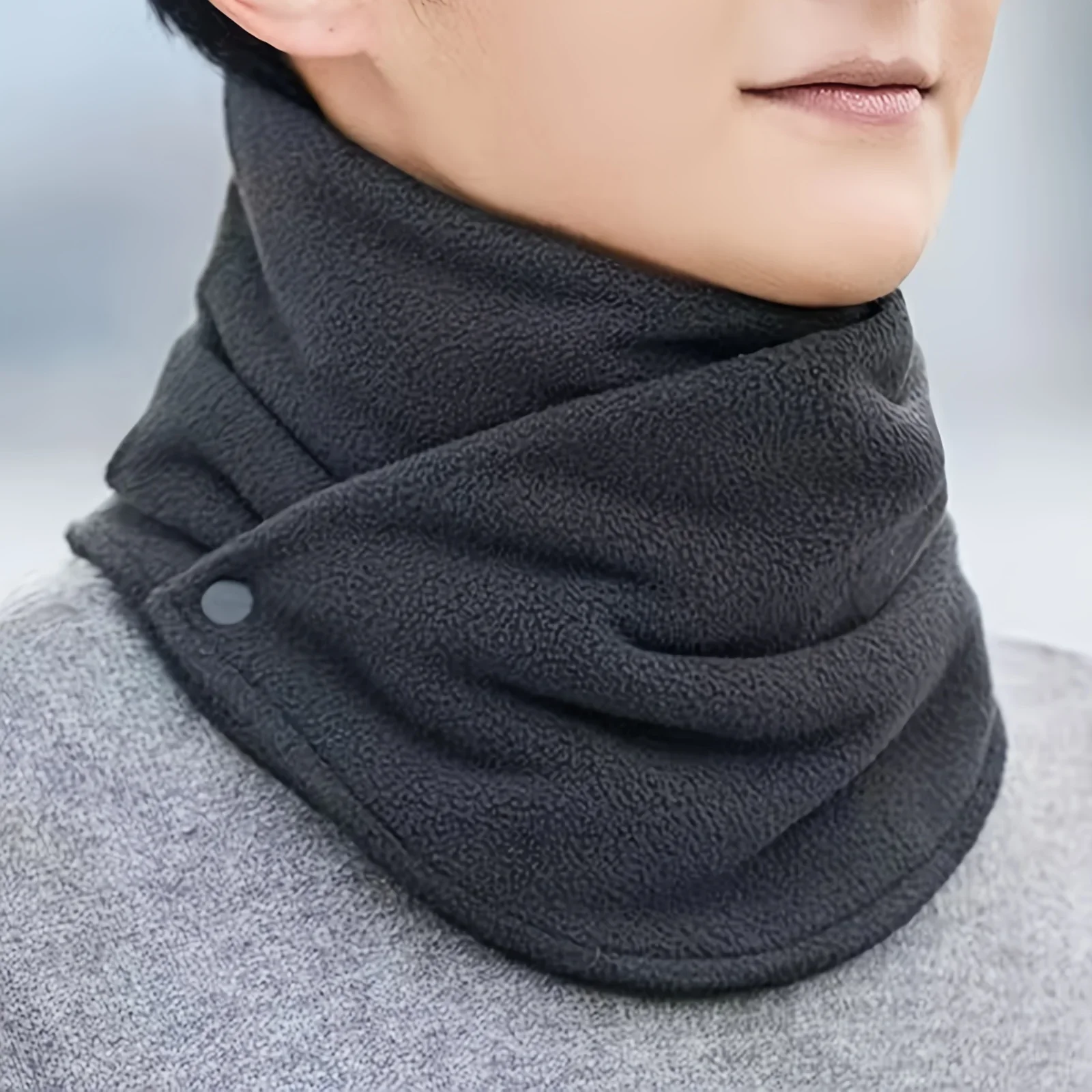 Classic Solid Color Snap Neck  - Neck Gaiter Fleece incelemesi ve fiyatı