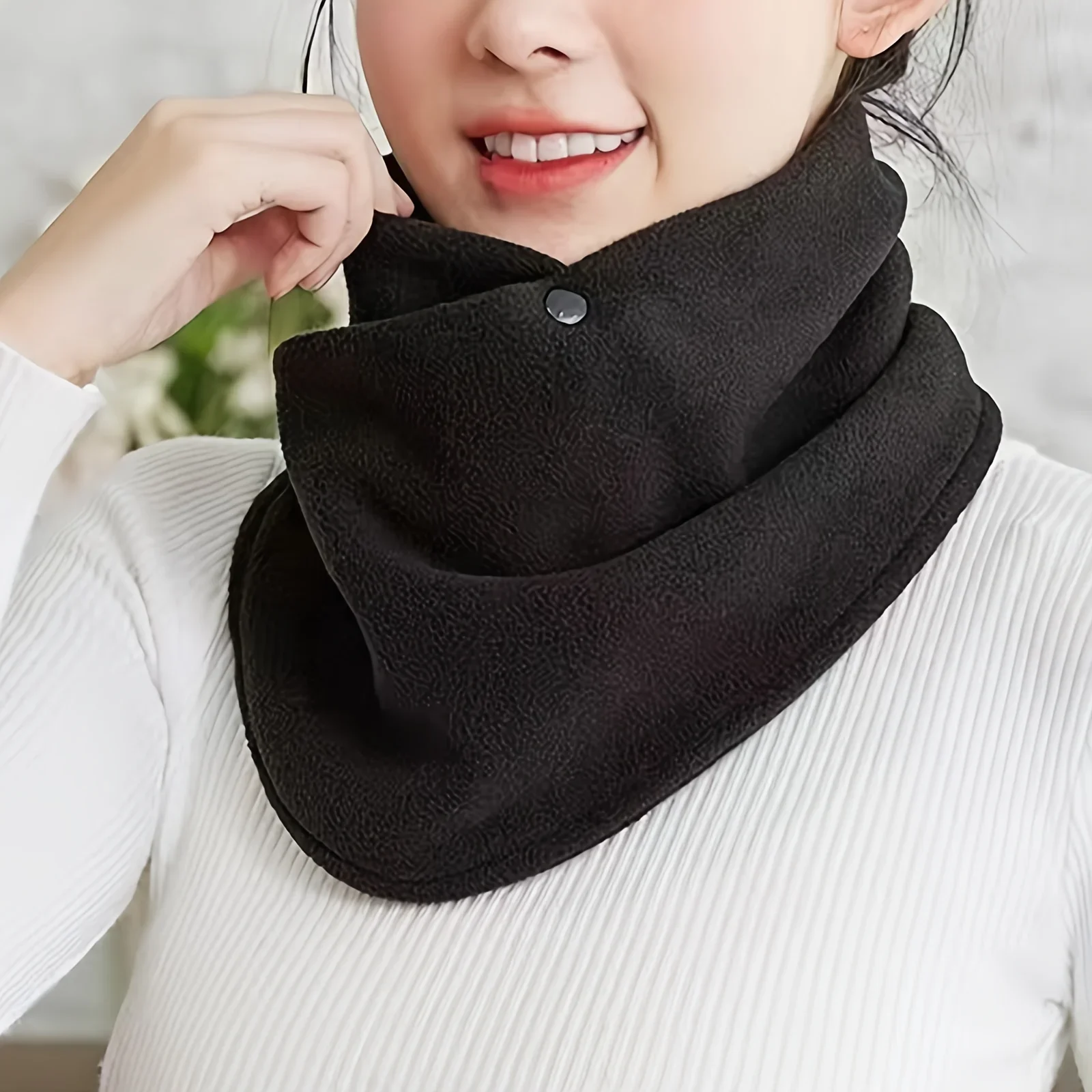Classic Solid Color Snap Neck  - Neck Gaiter Fleece incelemesi ve fiyatı