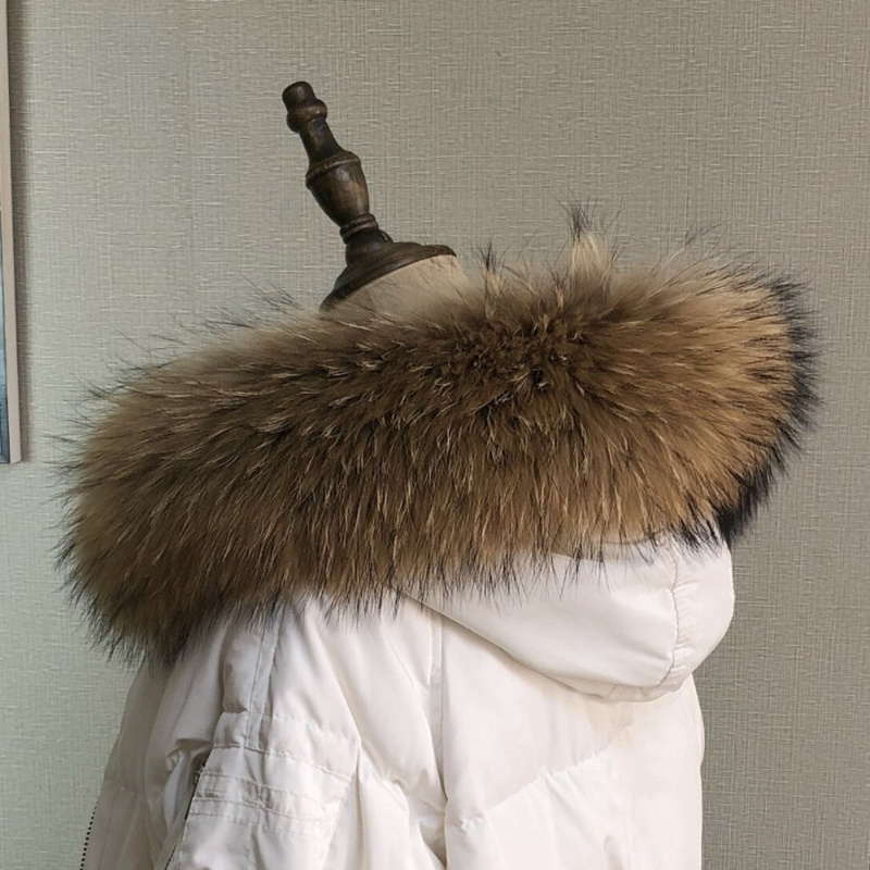 Real Fur Collar for Coat Parka - Shawl Wrap Winter incelemesi ve fiyatı