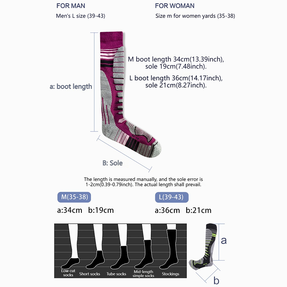 GTUBIKE Merino Wool Ski Socks, - Thermal Sock Wool incelemesi ve fiyatı