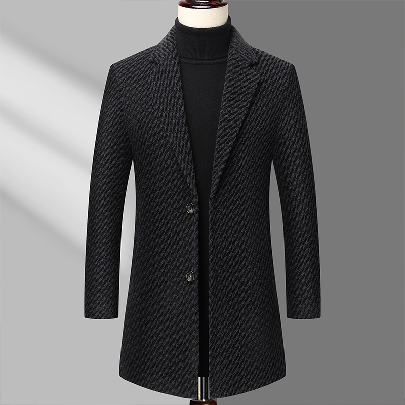 Long Coat Men Mens Wool Jacket - Wool Coat Peacoat incelemesi ve fiyatı