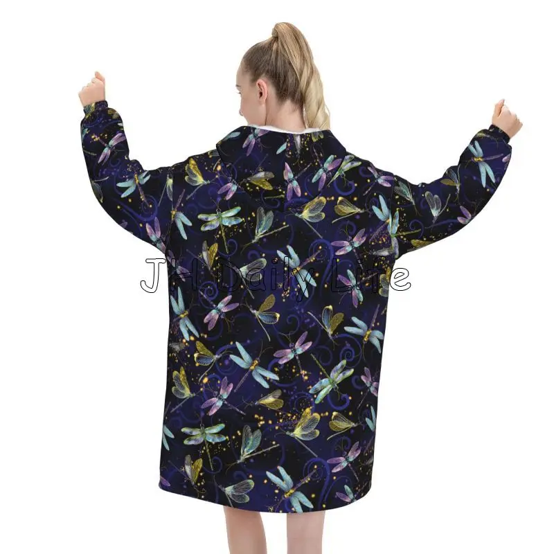 Dragonfly Galaxy Wearable Blan - Sherpa Hoodie Fleece incelemesi ve fiyatı