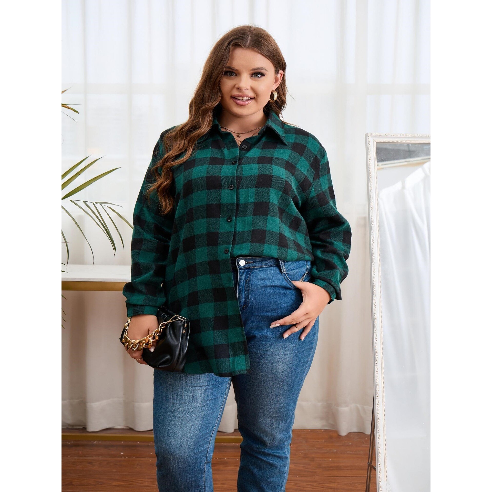 Warm Flannel Plaid Shirt Women - Flannel Shirt Lined incelemesi ve fiyatı