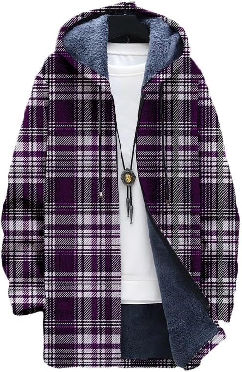 Men's Plaid Cardigan Oversized - Sherpa Hoodie Fleece incelemesi ve fiyatı