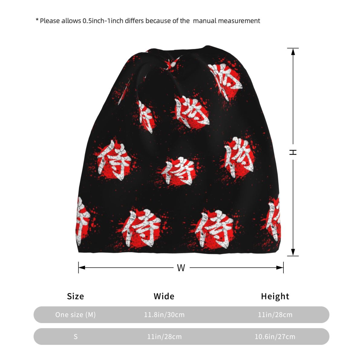 Japanese Bushido Samurai Chara - Knit Beanie Hat Warm incelemesi ve fiyatı